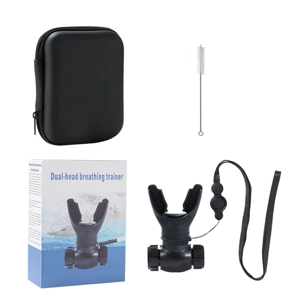 Breath Trainer Lung Flexer Adjustable Increases Lung Capacity Tool Cycling Running Respiratory Muscle Trainer for Outdoor Sport