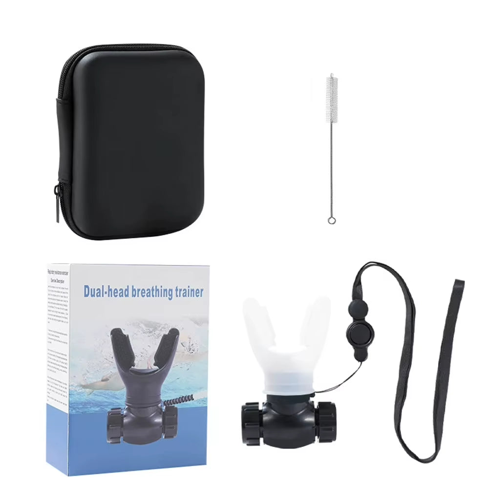 Breath Trainer Lung Flexer Adjustable Increases Lung Capacity Tool Cycling Running Respiratory Muscle Trainer for Outdoor Sport